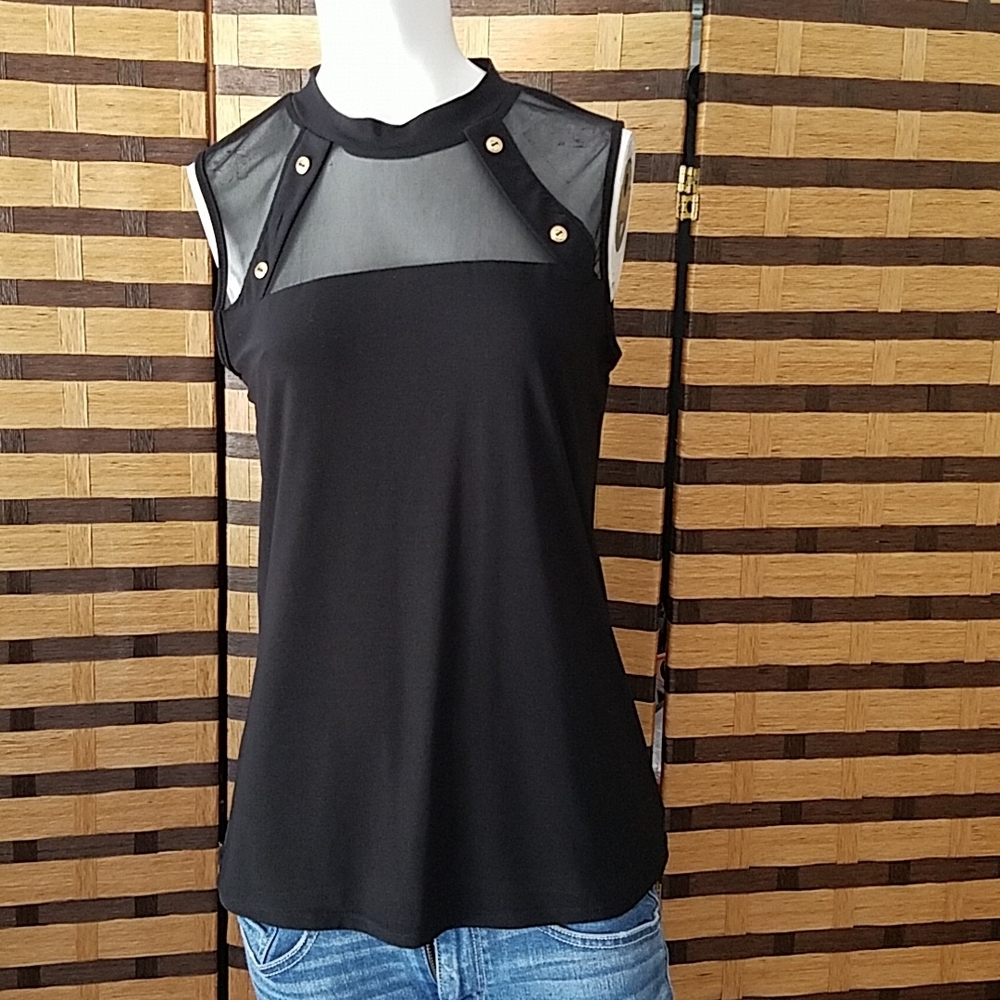 Adele & May sheer upper tank top